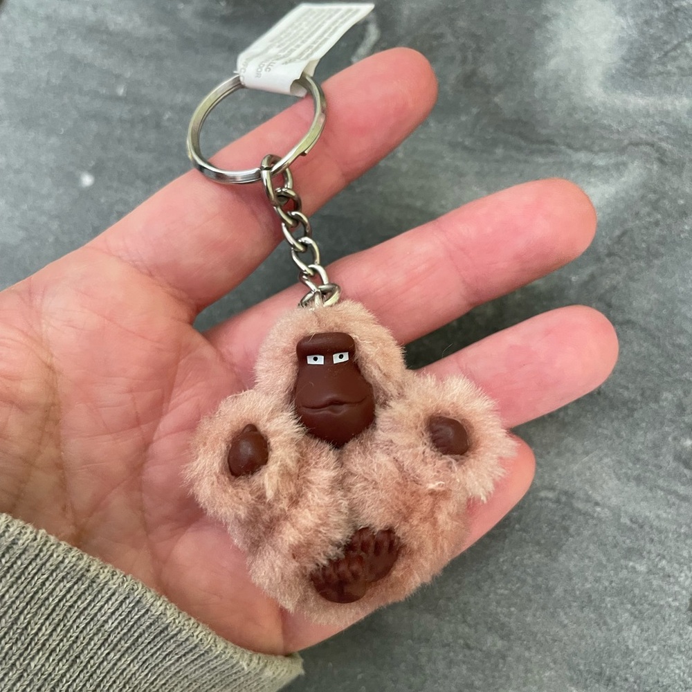 New Kipling Beige Baby Monkey Mini Keychain Bag Clip Monkeyclip XS - Picture 3 of 6